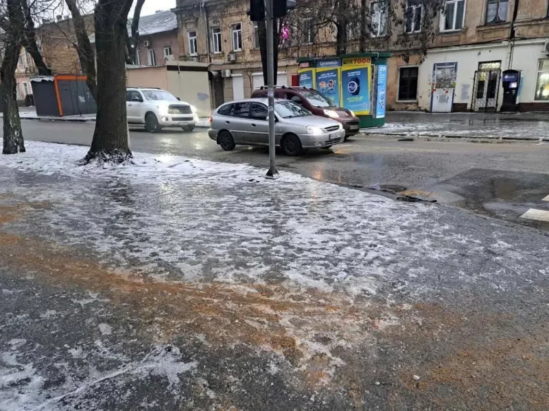 Гололед в Одессе