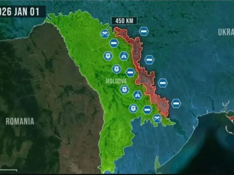 Карта що ілюструє неправдиву новину про блокаду Приднистров'я