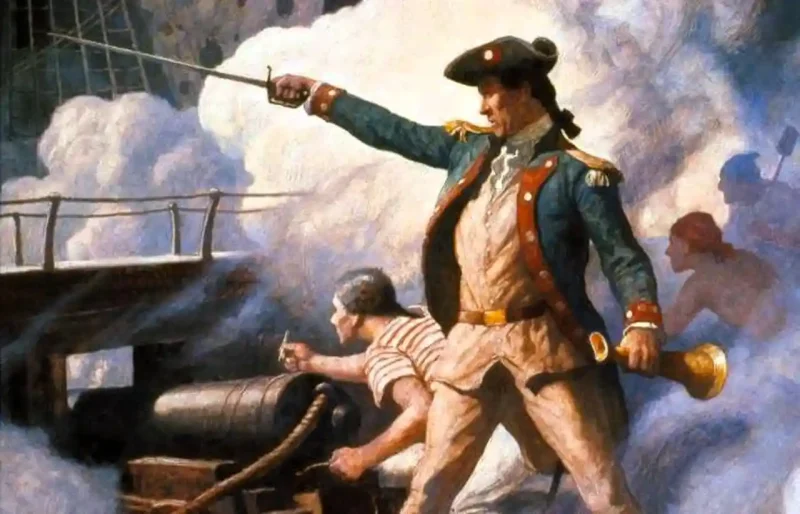 «Отец американского флота» Джон Пол Джонс руководит боем