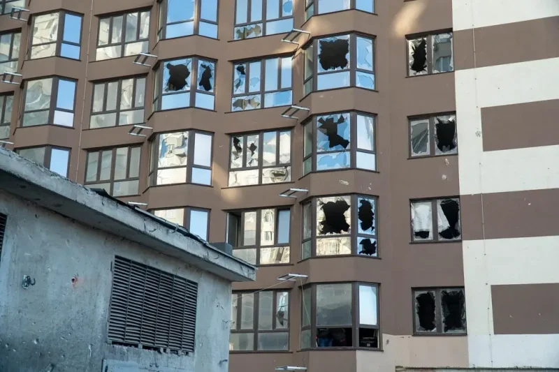 Последствия атаки 9 февраля в Одессе, окна