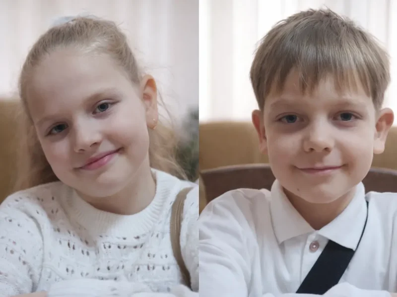 Діти війни - чотирикласники - Софійка та Даня