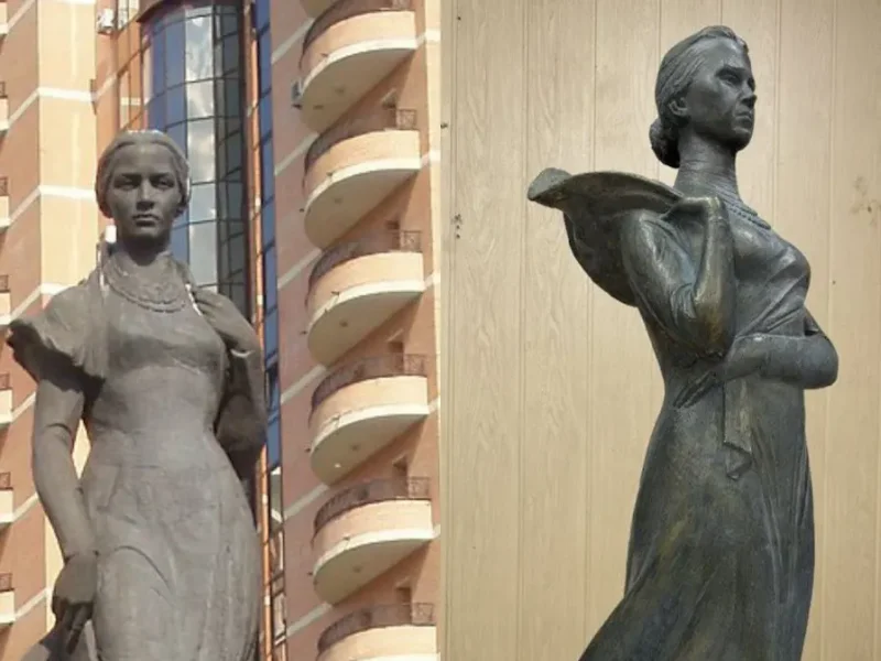 постамент Лесі Українки, порівняння