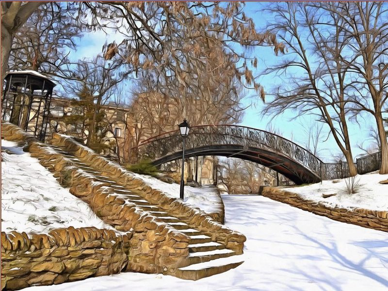 Уголок старой Одессы зимой