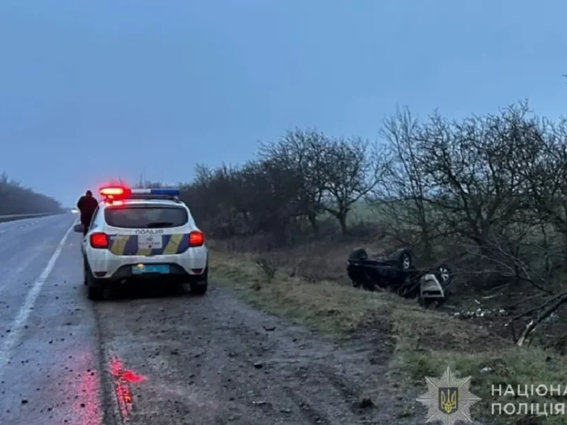 У січні на трасі Одеса – Рені водійка Toyota з’їхала в кювет і перекинулася