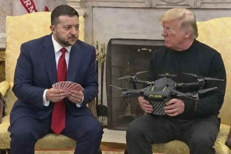 Игра в карты: мем про Зеленского и Трампа