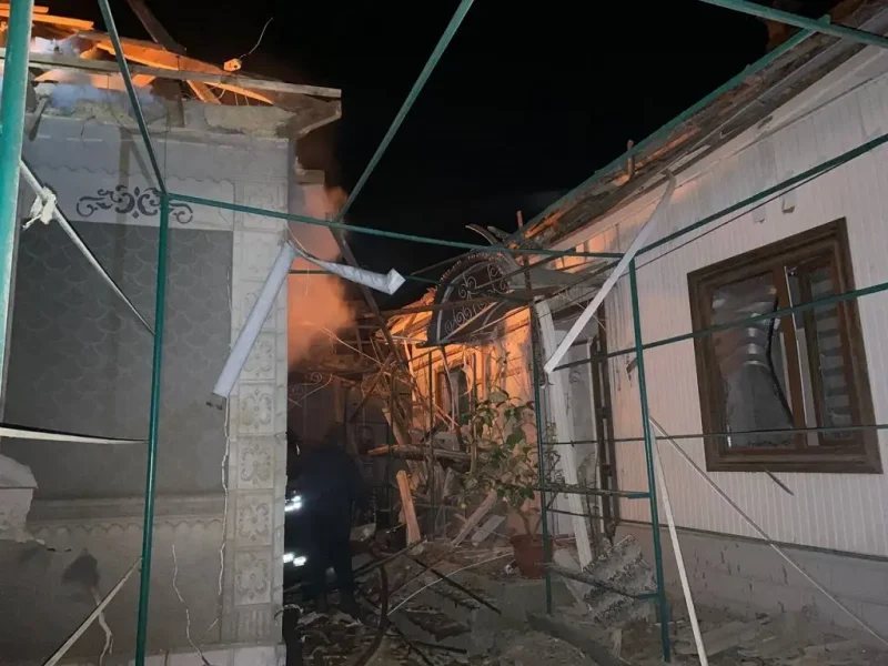 В результате прямого попадания дрона полностью разрушен частный жилой дом на юге Одесской области