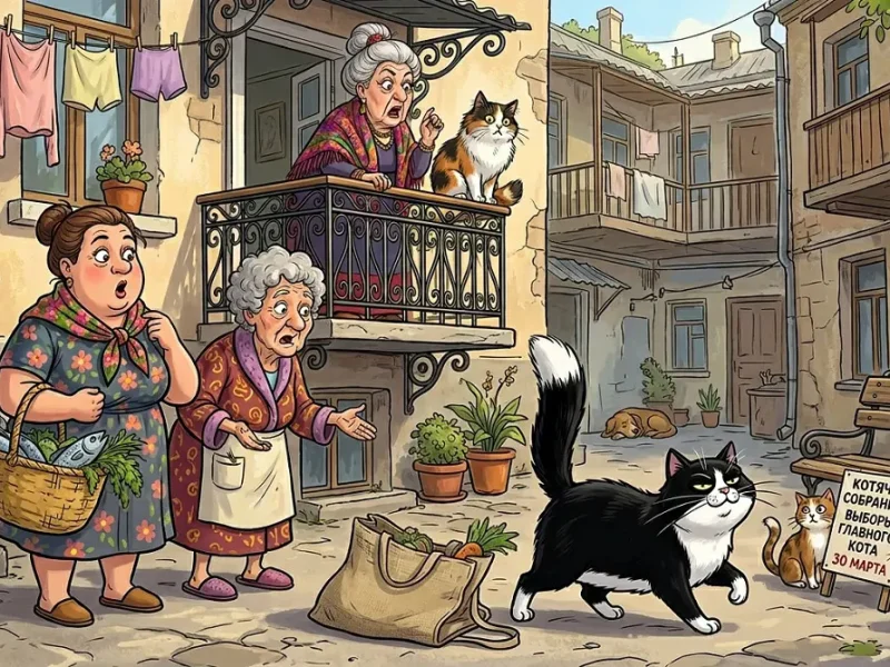 Одесский котик Марик куда-то спешит