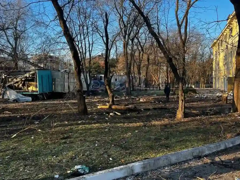 парк Шевченка після обстрілу