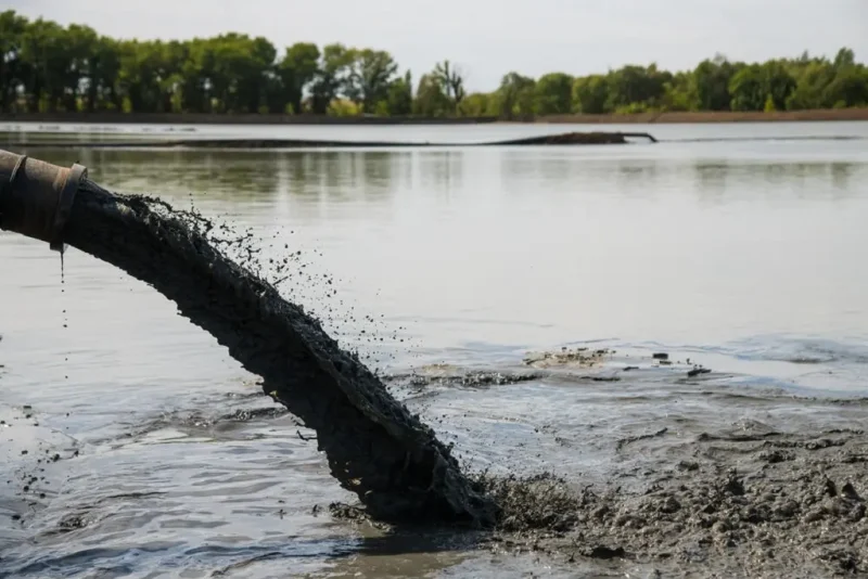 Слив нечистот в водоем