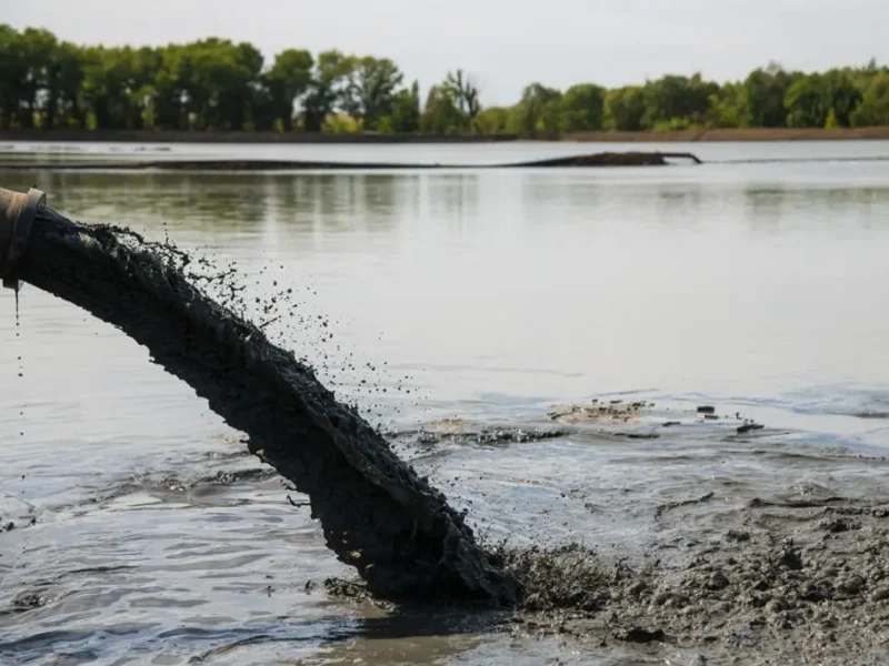 Слив нечистот в водоем