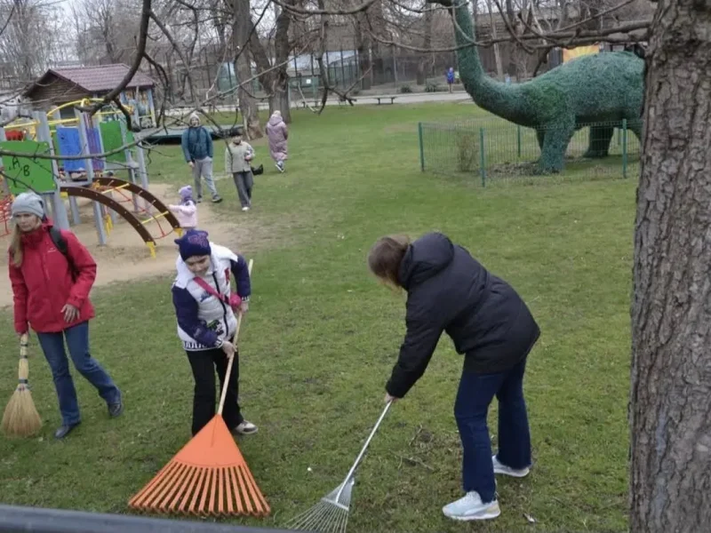 Субботник в Одесском зоопарке, 21 марта 2026