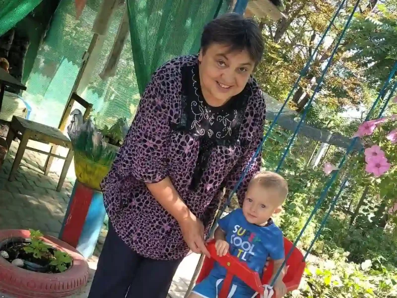 Наталя Лука із онуком