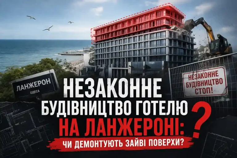 Обкладинка статті про незаконне будівництво