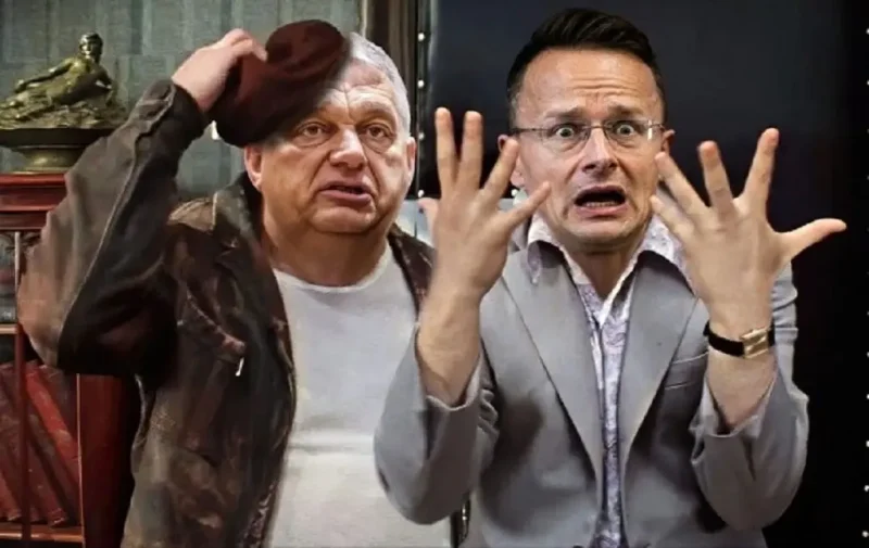 Мем про Орбана и Сийярто