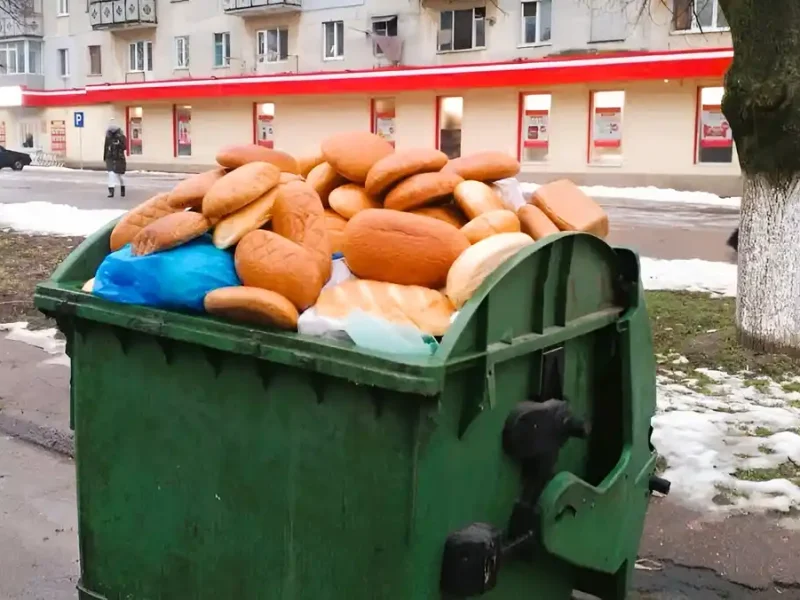 Хліб у смітнику