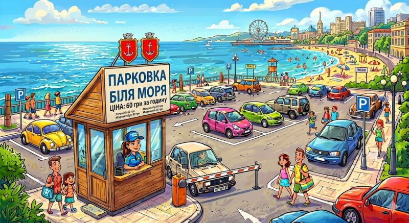 парковка біля моря