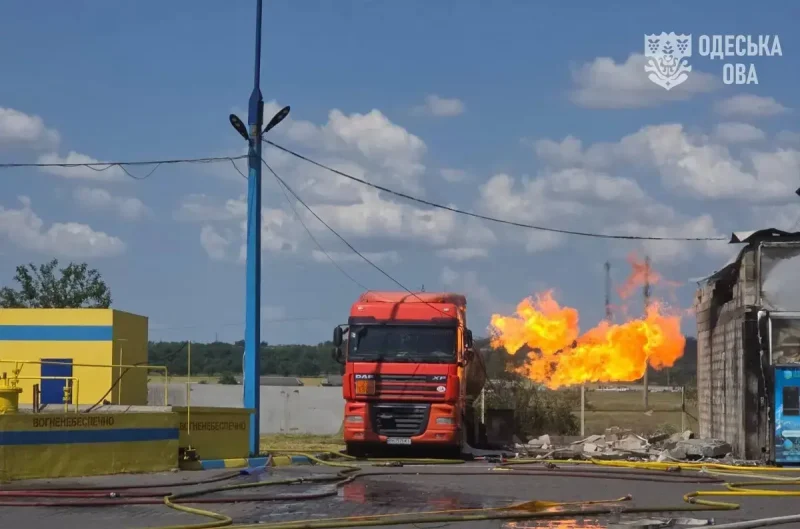 Ворожий ударний БпЛА типу «Шахед» зранку 20 червня атакував автозаправну станцію на півдні Одещини