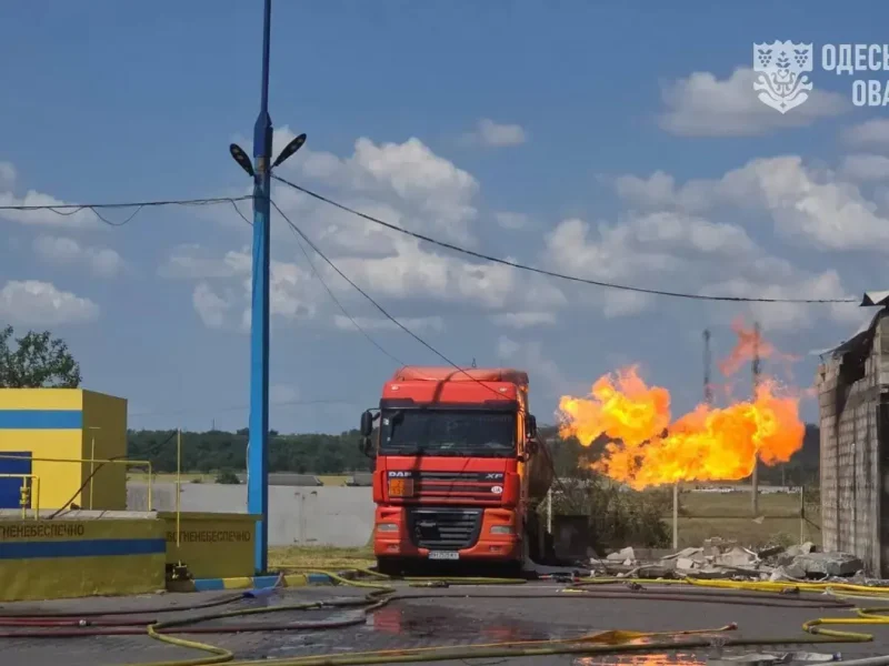 Ворожий ударний БпЛА типу «Шахед» зранку 20 червня атакував автозаправну станцію на півдні Одещини