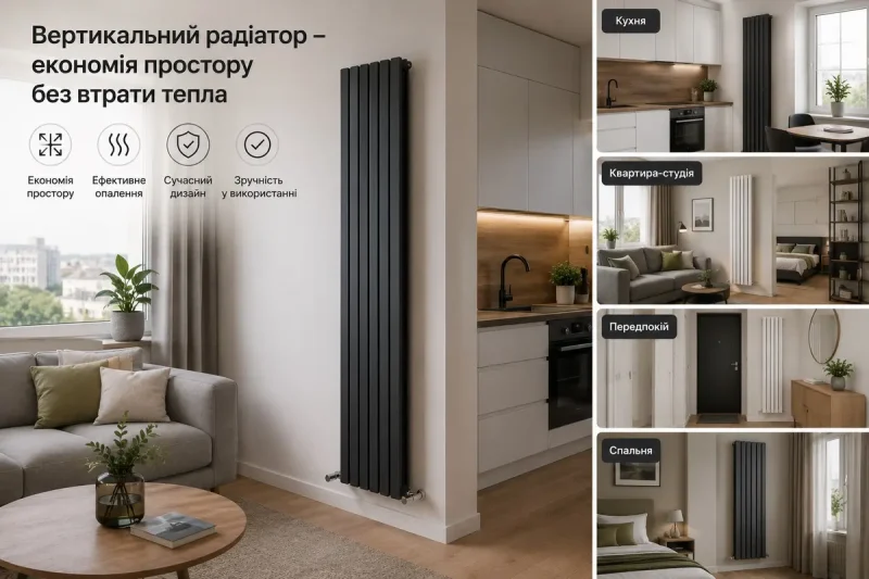 Вертикальні радіатори для маленької квартири