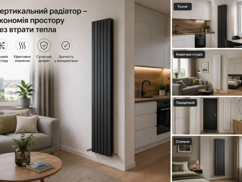 Вертикальні радіатори для маленької квартири