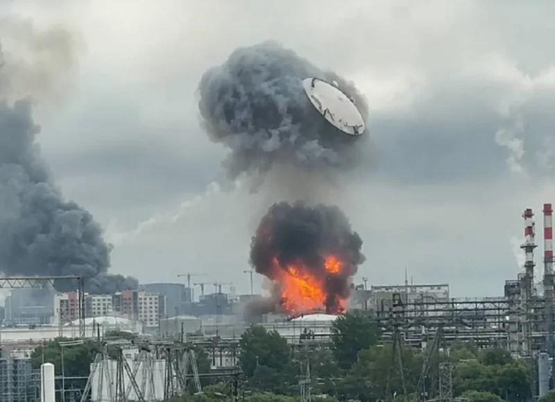 Пожар на московском НПЗ, 18 июня 2026
