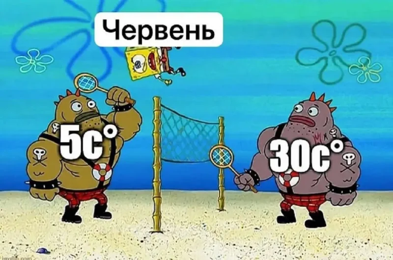 Погода в июне, юмористическая картинка
