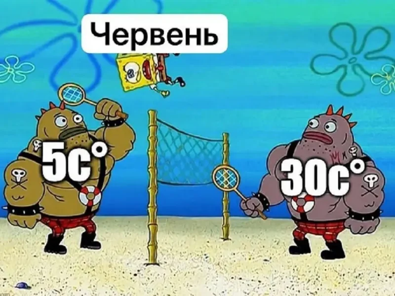 Погода в июне, юмористическая картинка