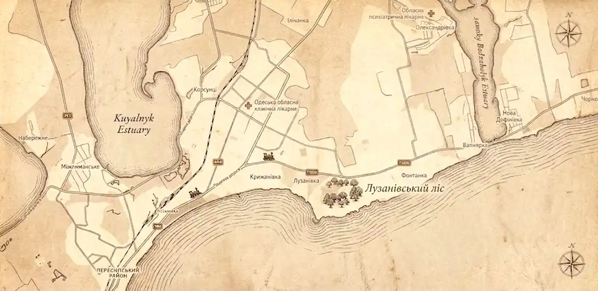 Карта леса в Фонтанке