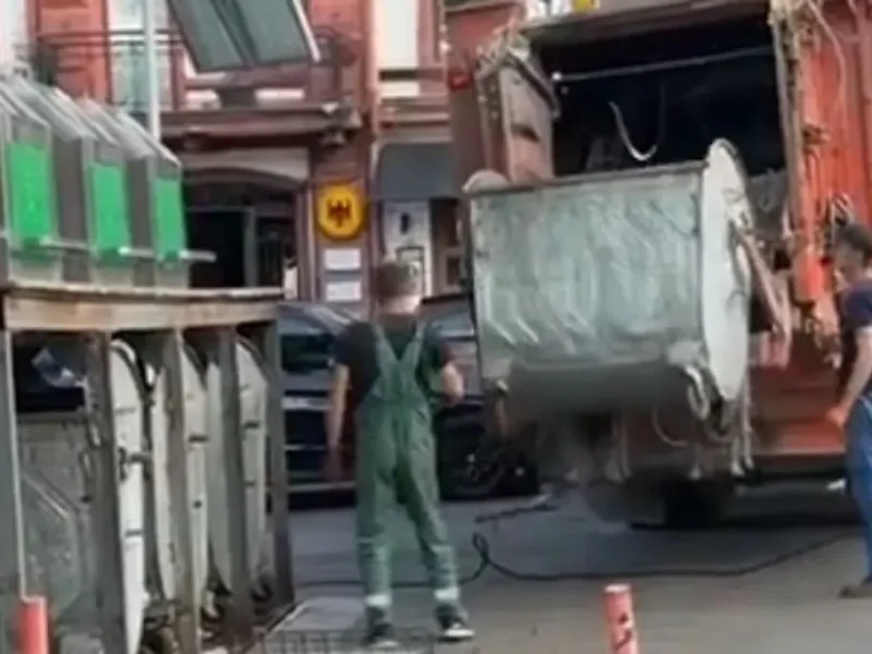 Горожане сняли на видео работу мусоровывозящей компании в двух шагах от здания одесской мэрии