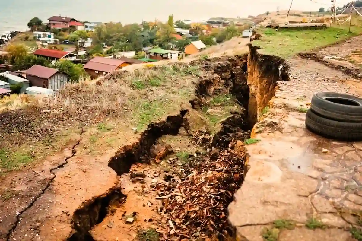 Оползень берега в Фонтанке