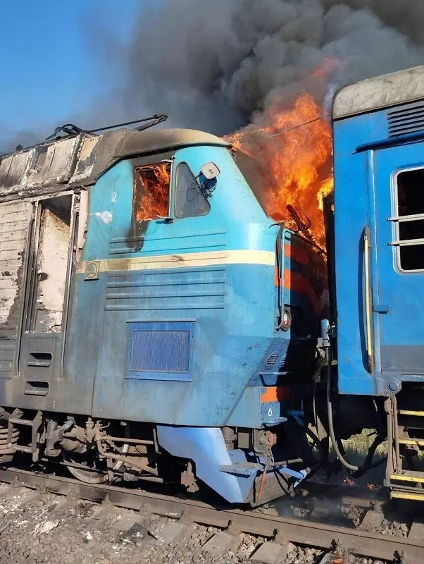 Росія атакувала безпілотником пасажирський потяг у Запорізькій області