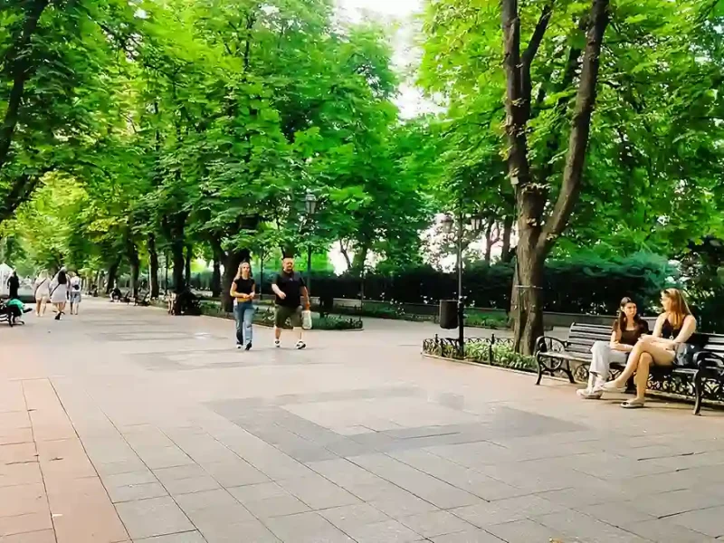 Приморський бульвар у липні
