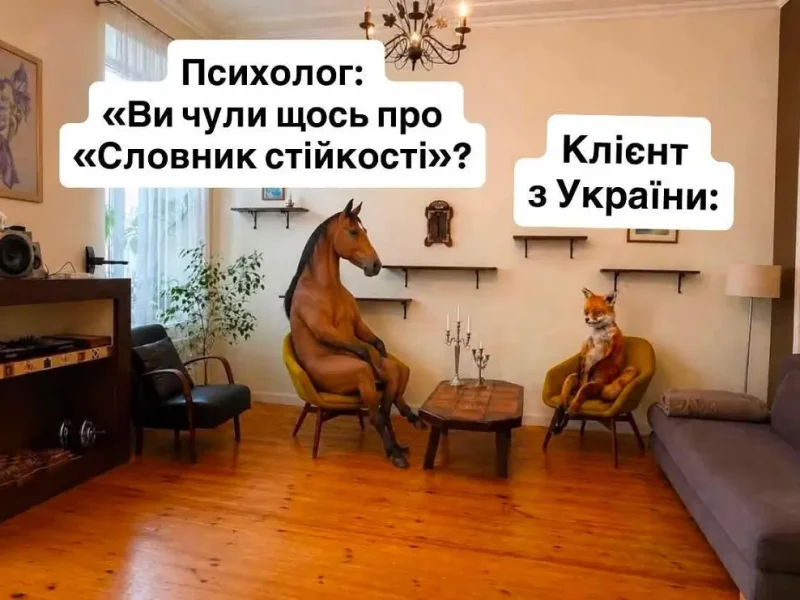 Мем о клиенте из Украины и словаре стойкости.