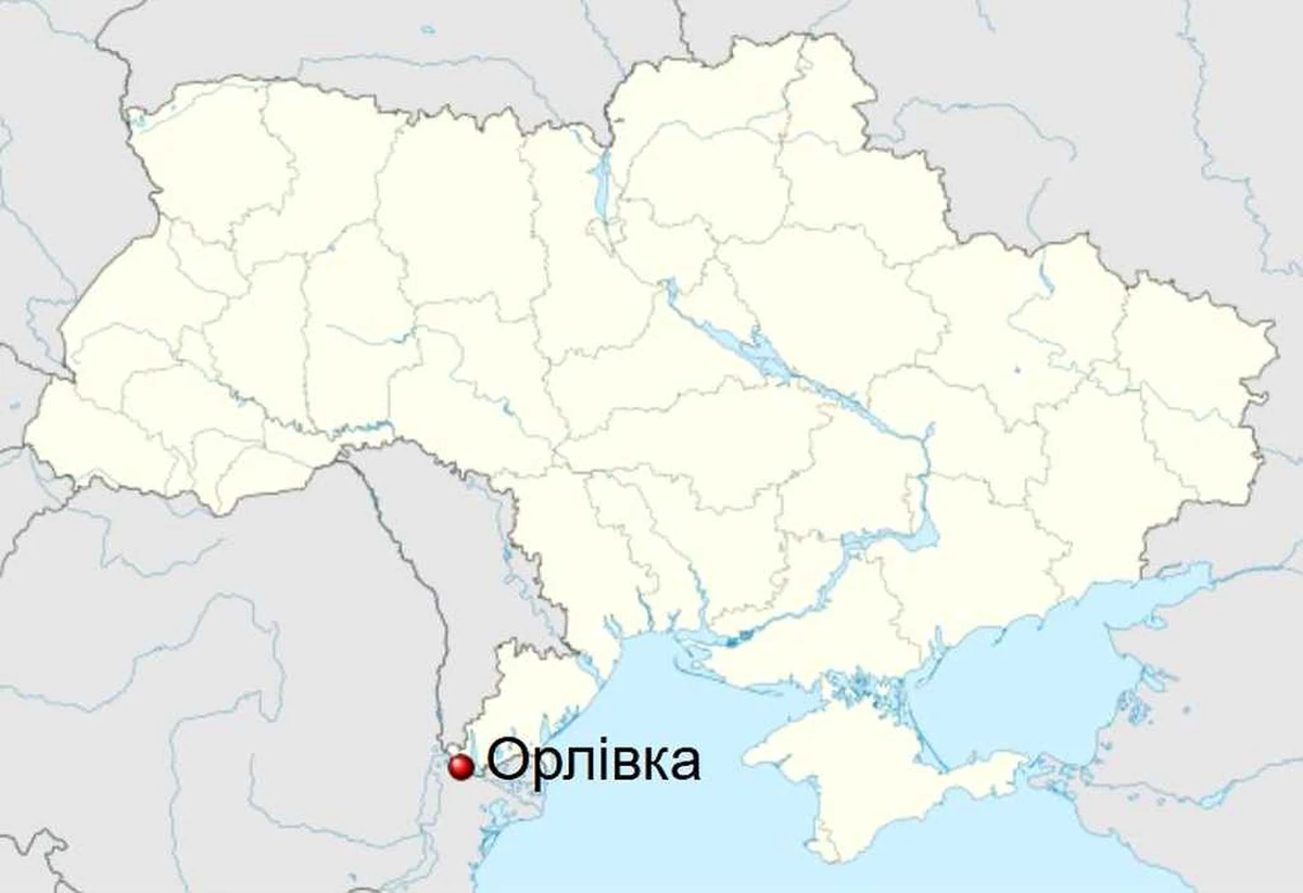 Орловка на карте Украины