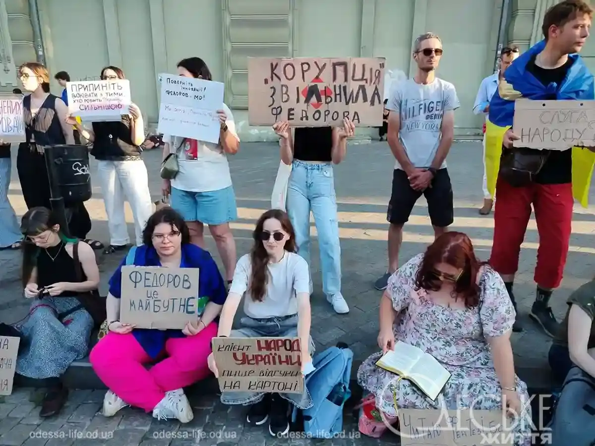 Протест с картонками