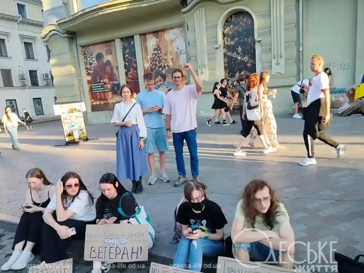 Протест с картонками