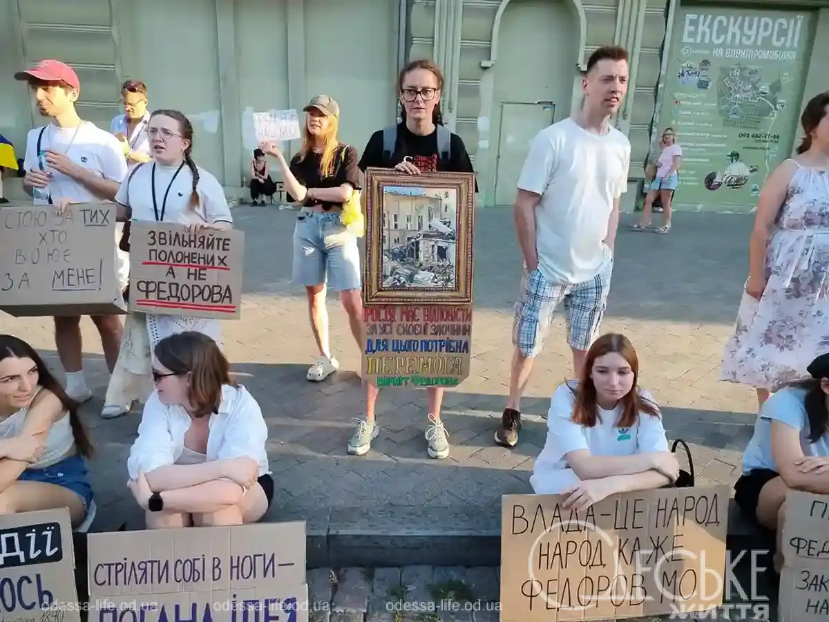Протест с картонками