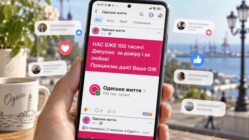 100 тисяч читачів Одеського життя у Фейсбуці