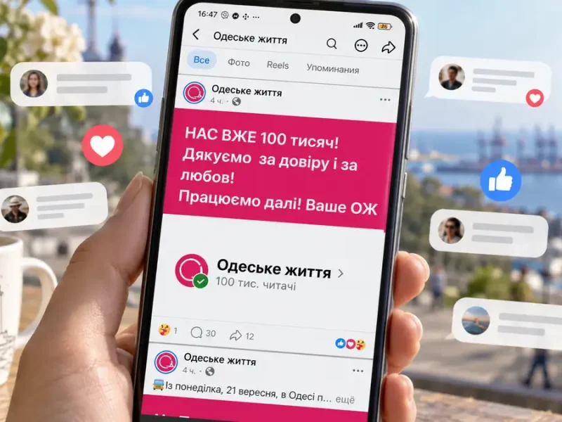 100 тисяч читачів Одеського життя у Фейсбуці