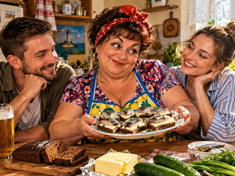Одесская семья, бутерброды и пиво