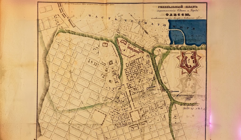 Мапа Одеси 1803 року