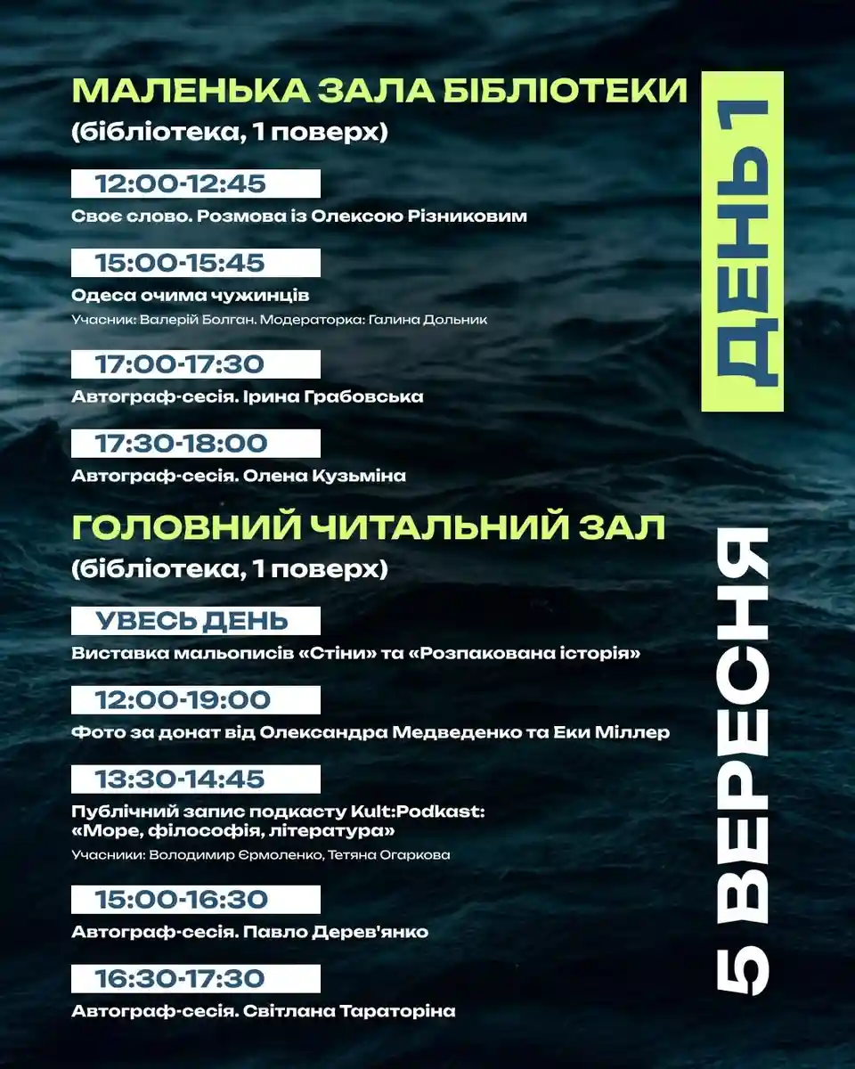 Програма літературного фестивалю Порт