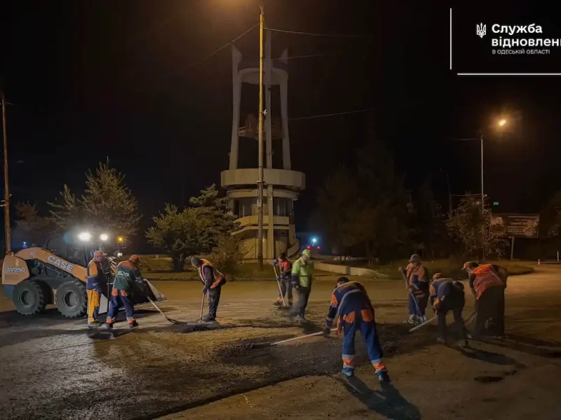 ночные работы на объезде Одессы