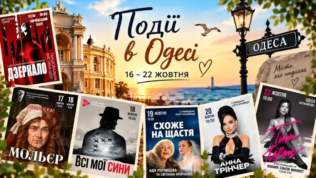 Культурні події Одеси 16–22 жовтня