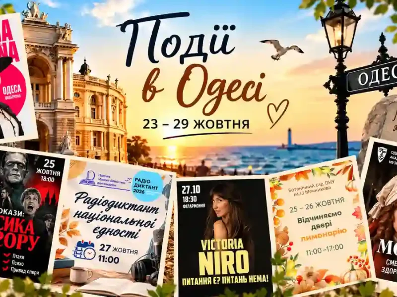 Події в Одесі 23-29 жовтні - осінній афішний колаж